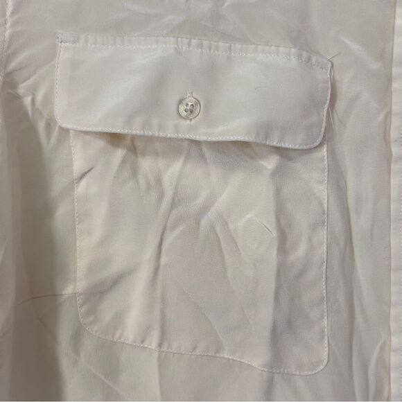 Ralph Lauren cream 100% silk button down green label - Picture 15 of 15